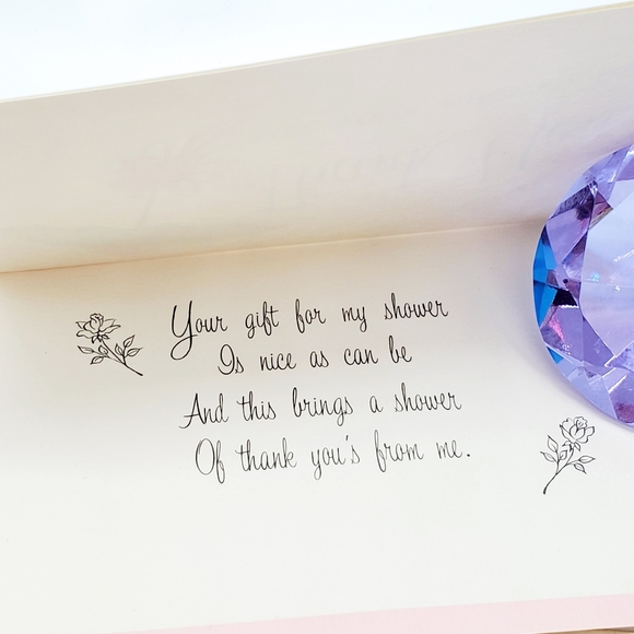 VINTAGE unused Shower Gift Thank You cards 6 pcs. HALLMARK retro 50s 60s graphic - Picture 3 of 7